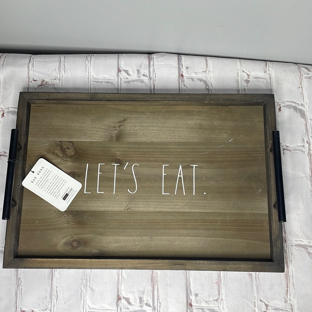 Rae Dunn Let’s Eat Wooden Serving Tray